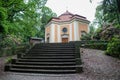 Piastow Slaski, dolnoÃâºlÃâ¦skie / Poland-June 21, 2020.: Castle chapel in the park of the Ksiaz castle. Historic. A small sacred Royalty Free Stock Photo